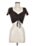 Zara Brown Short Sleeve Top Size M - photo 1
