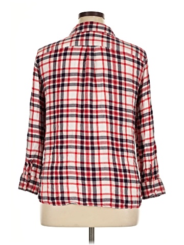 TWO by Vince Camuto 3/4 Sleeve Button-Down Shirt (view 2)