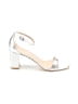 Stuart Weitzman 100% Leather Metallic Silver Sandals Size 12 - photo 1