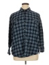 Old Navy 100% Cotton Checkered-gingham Blue Long Sleeve Button-Down Shirt Size XL - photo 1