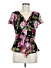 Studio 1940 100% Polyester Black Short Sleeve Blouse Size 8 - photo 1