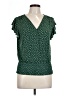 Petite Assembly Green Short Sleeve Blouse Size Lg Petite - photo 1