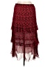 tp 100% Polyester Red Casual Skirt Size M - photo 2