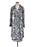 Halogen 100% Polyester Print Silver Casual Dress Size XS - photo 1