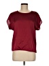 Shein Burgundy Short Sleeve Top Size 6 - photo 1