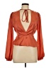 PrettyLittleThing 100% Polyester Orange Long Sleeve Blouse Size 10 - photo 1