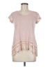 Jolt 100% Polyester Pink Short Sleeve Top Size M - photo 1