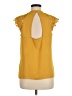 Express Outlet 100% Polyester Yellow Sleeveless Blouse Size M - photo 2