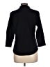 Talbots 100% Cotton Black 3/4 Sleeve Button-Down Shirt Size L - photo 2