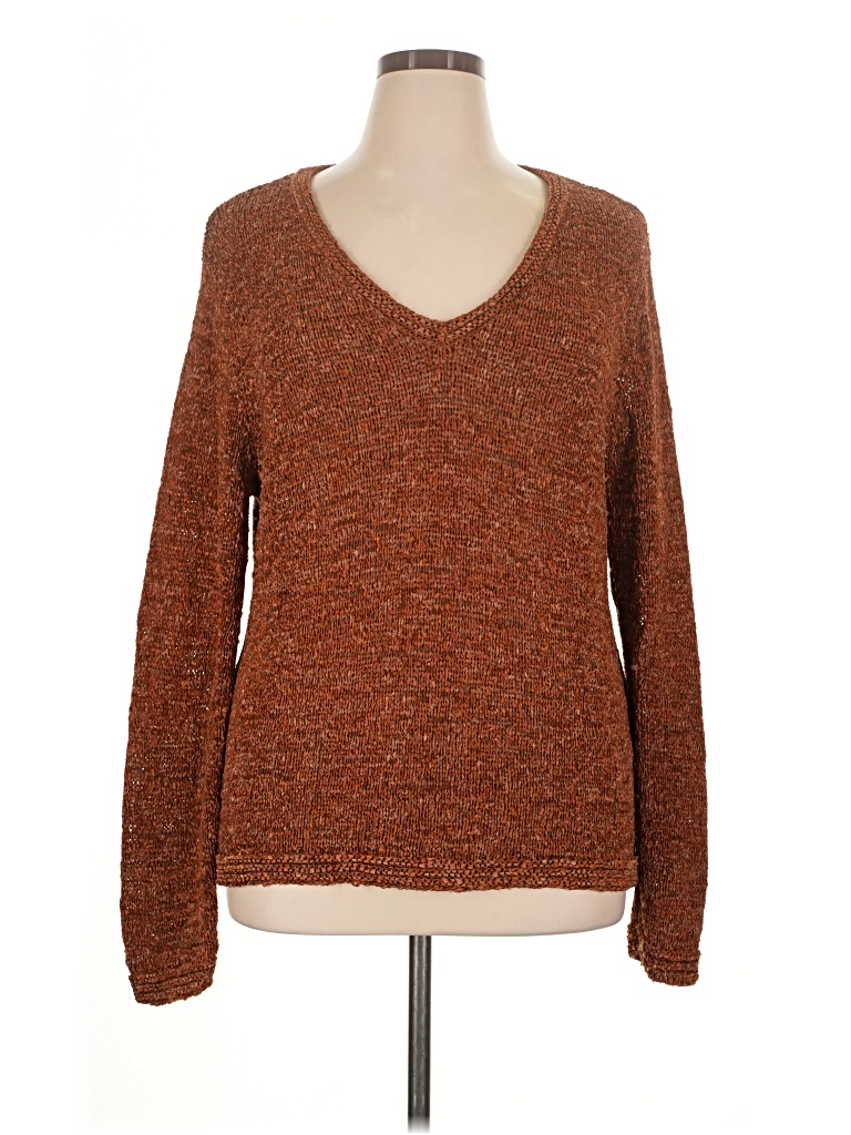 Pre-owned Coldwater Creek Pullover Sweater In Brown