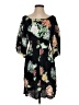 I. Madeline 100% Polyester Print Black Casual Dress Size S - photo 1