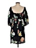 I. Madeline 100% Polyester Print Black Casual Dress Size S - photo 2