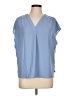 Banana Republic 100% Polyester Blue Short Sleeve Blouse Size L - photo 1