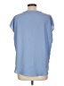 Banana Republic 100% Polyester Blue Short Sleeve Blouse Size L - photo 2