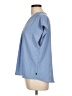Banana Republic 100% Polyester Blue Short Sleeve Blouse Size L - photo 5