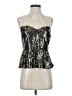 Kiwi Tucker 100% Polyester Silver Sleeveless Top Size S - photo 1