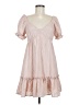 E&M Collection Checkered-gingham Pink Casual Dress Size M - photo 1