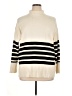 Commense Stripes Ivory Turtleneck Sweater Size XL - photo 1