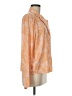 Lands' End 100% Polyester Orange Long Sleeve Blouse Size M - photo 4