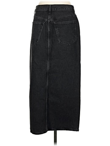 Madewell Denim Mid-Rise Maxi Skirt in Lunar Wash - back