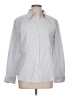 Chico's Stripes Silver Long Sleeve Button-Down Shirt Size Lg (2) - photo 1