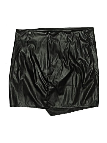 Shein Faux Leather Skirt (view 2)