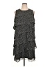 J Howard 100% Polyester Polka Dots Black Casual Dress Size 14 - photo 1