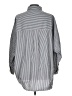 French Connection Stripes Silver Long Sleeve Blouse Size L - photo 2