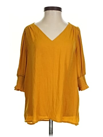 Maison d' Amelie 3/4 Sleeve Blouse (view 1)