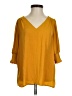 Maison d' Amelie 100% Polyester Yellow 3/4 Sleeve Blouse Size XS - photo 1