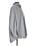 French Connection Stripes Silver Long Sleeve Blouse Size L - photo 4