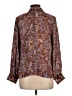 Democracy 100% Rayon Paisley Brown Long Sleeve Blouse Size L - photo 2
