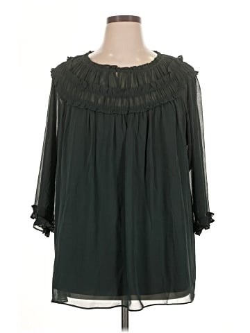 Rose + Olive 3/4 Sleeve Blouse (view 1)
