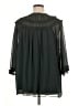 Rose + Olive 100% Polyester Green 3/4 Sleeve Blouse Size 1X - photo 2
