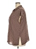 Max Studio 100% Polyester Chevron-herringbone Brown Short Sleeve Blouse Size XXL (estimated) - photo 5