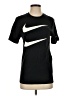 Nike 100% Cotton Black Short Sleeve Top Size XS - photo 1