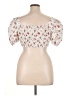 Lulus 100% Polyester Ivory Short Sleeve Blouse Size XL - photo 2
