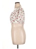 Lulus 100% Polyester Ivory Short Sleeve Blouse Size XL - photo 5