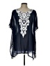 Assorted Brands 100% Polyester Blue Short Sleeve Blouse Size Lg - 1X - photo 1