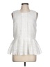 Banana Republic 100% Polyester White Sleeveless Blouse Size 10 - photo 1