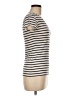 Max Studio Stripes Ivory Short Sleeve T-Shirt Size M - photo 4