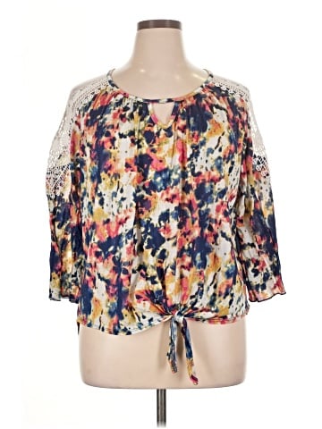 New York Laundry 3/4 Sleeve Blouse (view 1)