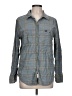 Hurley Plaid Gray Long Sleeve Button-Down Shirt Size L - photo 1