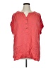 Rose + Olive 100% Rayon Red Short Sleeve Blouse Size 1X - photo 1