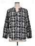 Sandra Ingrish 100% Rayon Gray Long Sleeve Blouse Size XL - photo 1