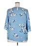 Ellos 100% Polyester Blue 3/4 Sleeve Blouse Size 18 - photo 2