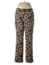 Banana Republic 100% Polyester Animal Print Brown Casual Pants Size 6 - photo 1