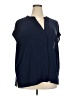 ELOQUII Blue Short Sleeve Blouse Size 22 Plus - photo 1