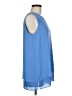 Talbots 100% Polyester Blue Sleeveless Blouse Size M - photo 4
