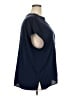ELOQUII Blue Short Sleeve Blouse Size 22 Plus - photo 4